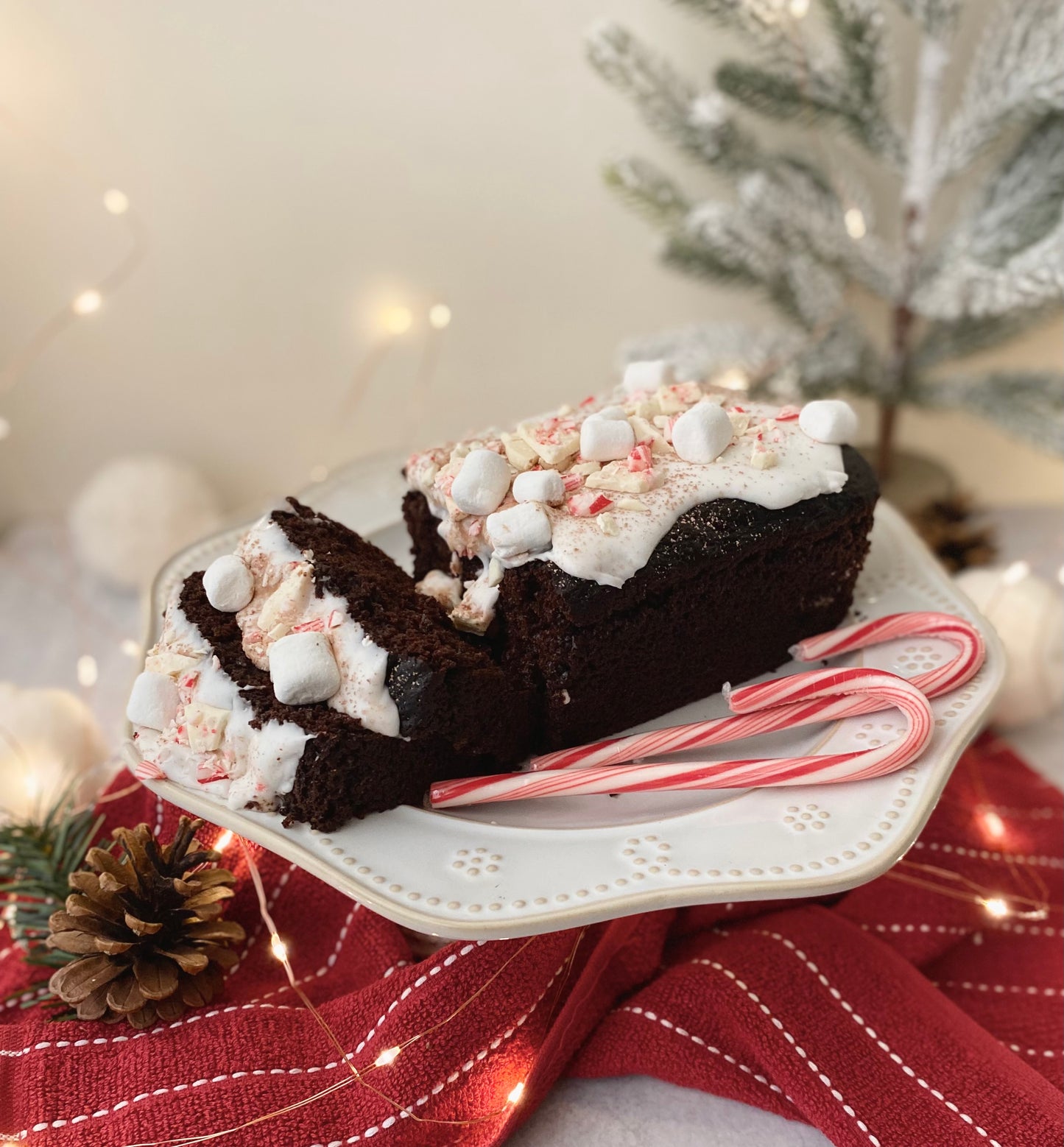 Peppermint Hot Cocoa Loaf