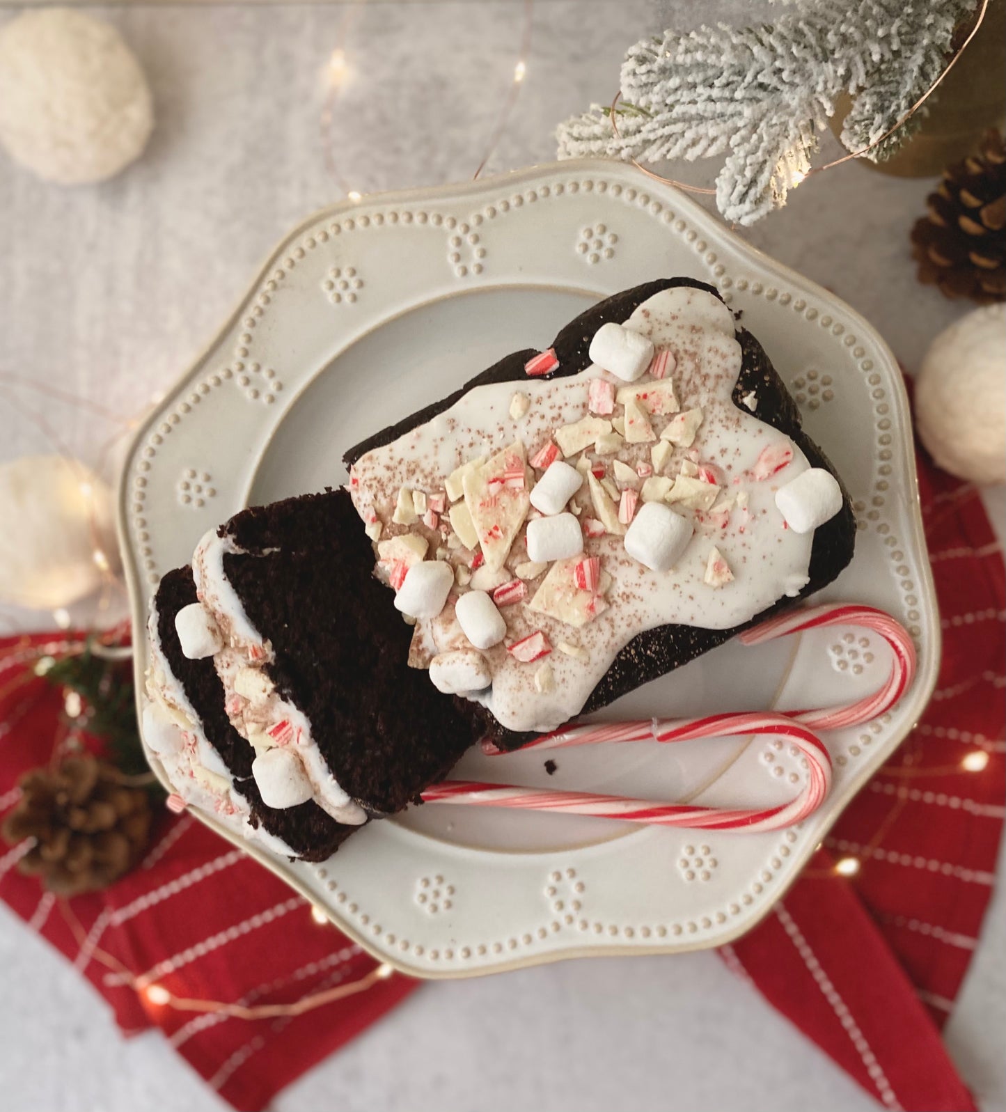 Peppermint Hot Cocoa Loaf